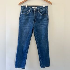KanCan Adaline High Rise Slim Straight Leg Jeans Size 28